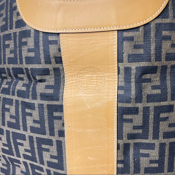 Fendi Vintage Zuccino Foldover Clutch/Tote - Picture 10 of 13